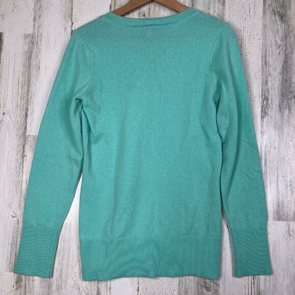 Lilly Pulitzer Womens Sweater Medium Mint Green 100% Cashmere Preppy Pastel Top - Picture 4 of 12